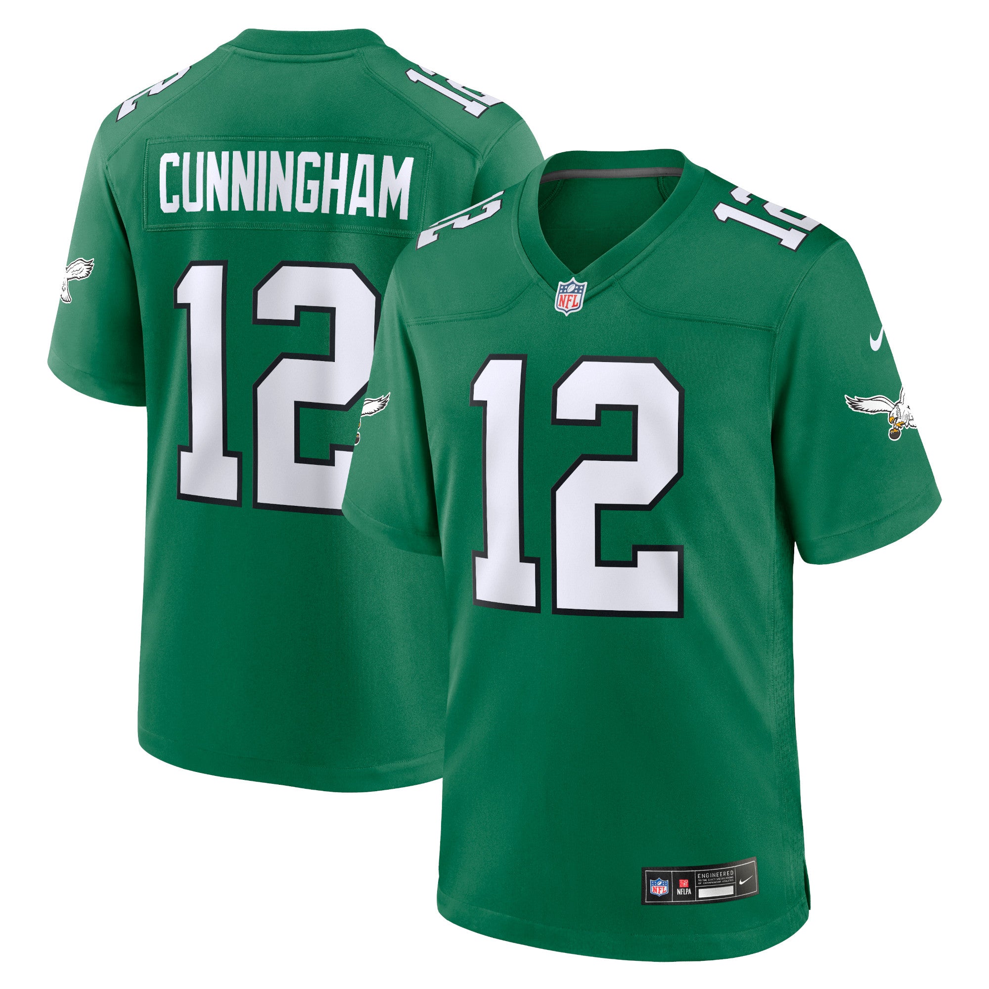 Randall Cunningham Philadelphia Eagles Alternate Retired Player Game Jersey - Kelly Green | Stitched Football Jersey TJS1726