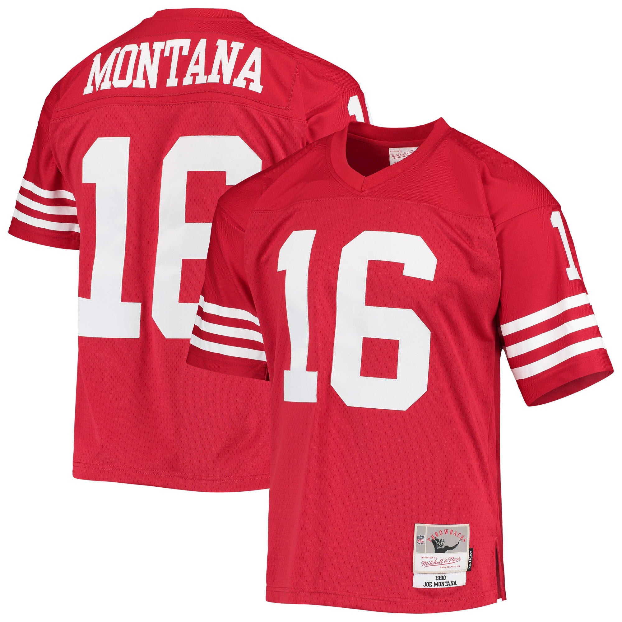 Joe Montana San Francisco 49ers M & N Legacy Replica Jersey - Scarlet | Stitched Football Jersey TJS1851