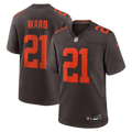 Denzel Ward Cleveland Browns Alpha Dawg Game Jersey - Brown | Stitched Football Jersey TJS1784