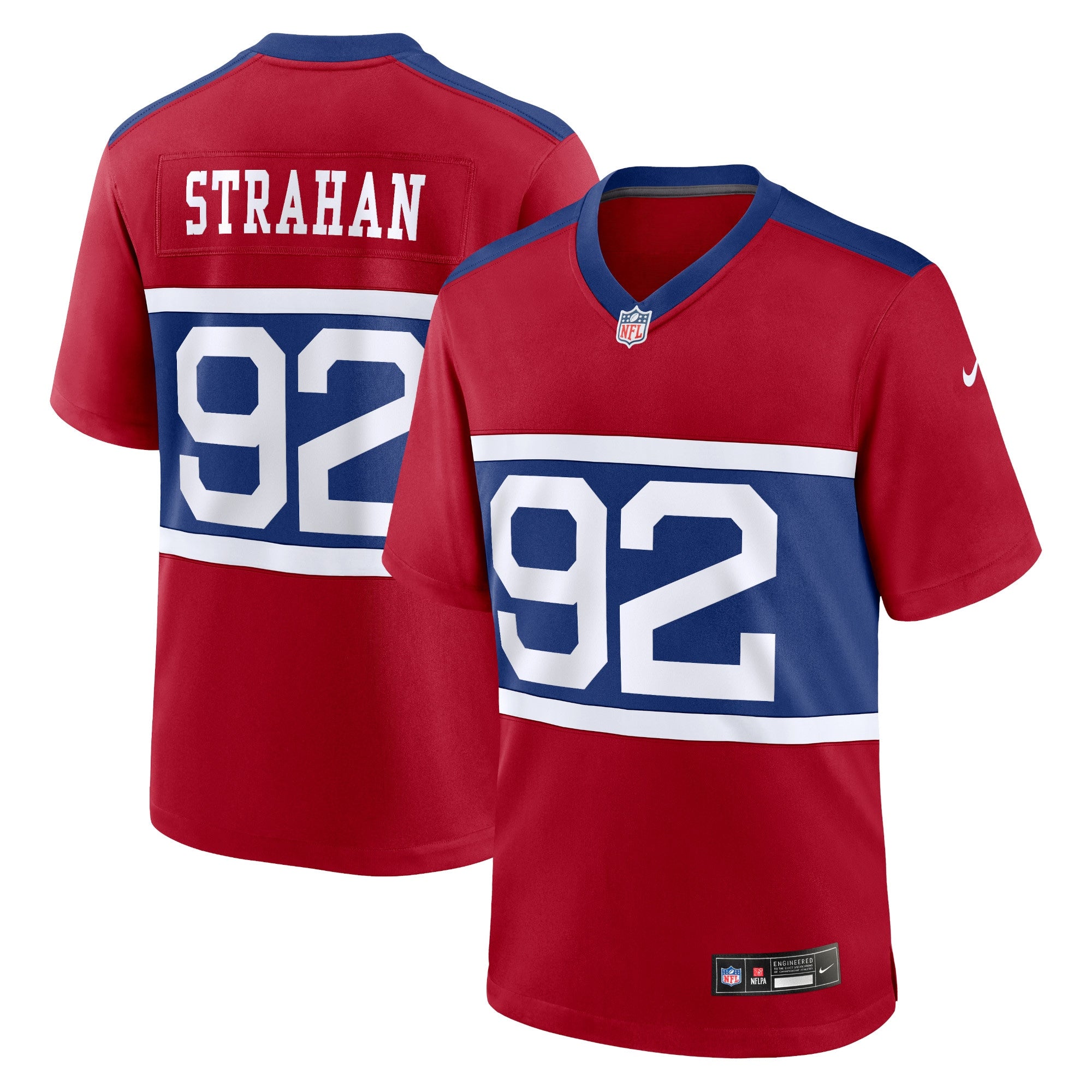 Michael Strahan New York Giants Alternate Retired Player Game Jersey - Century Red | Stitched Football Jersey TJS1761