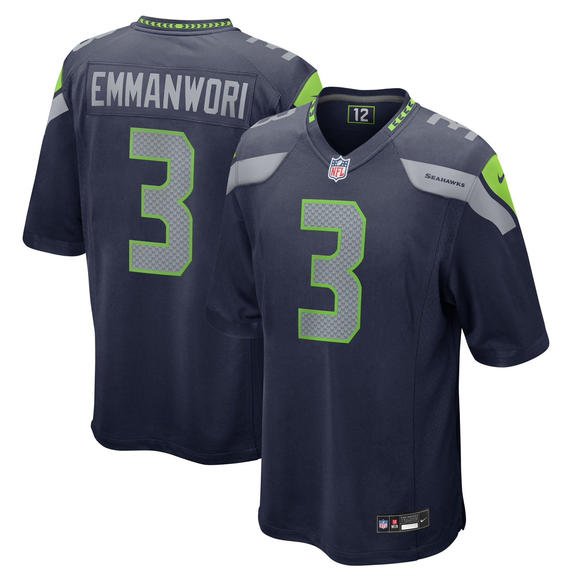 Nick Emmanwori Seattle Seahawks Team Game Jersey - College Navy | Stitched Football Jersey TJS1741