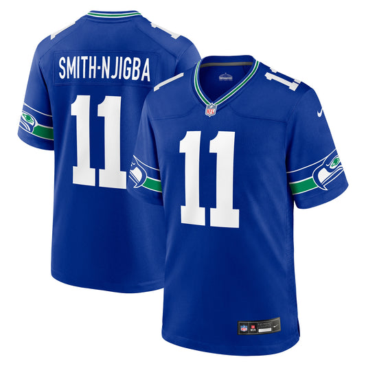 Jaxon Smith-Njigba Seattle Seahawks Throwback Player Game Jersey - Royal | Stitched Football Jersey TJS1867