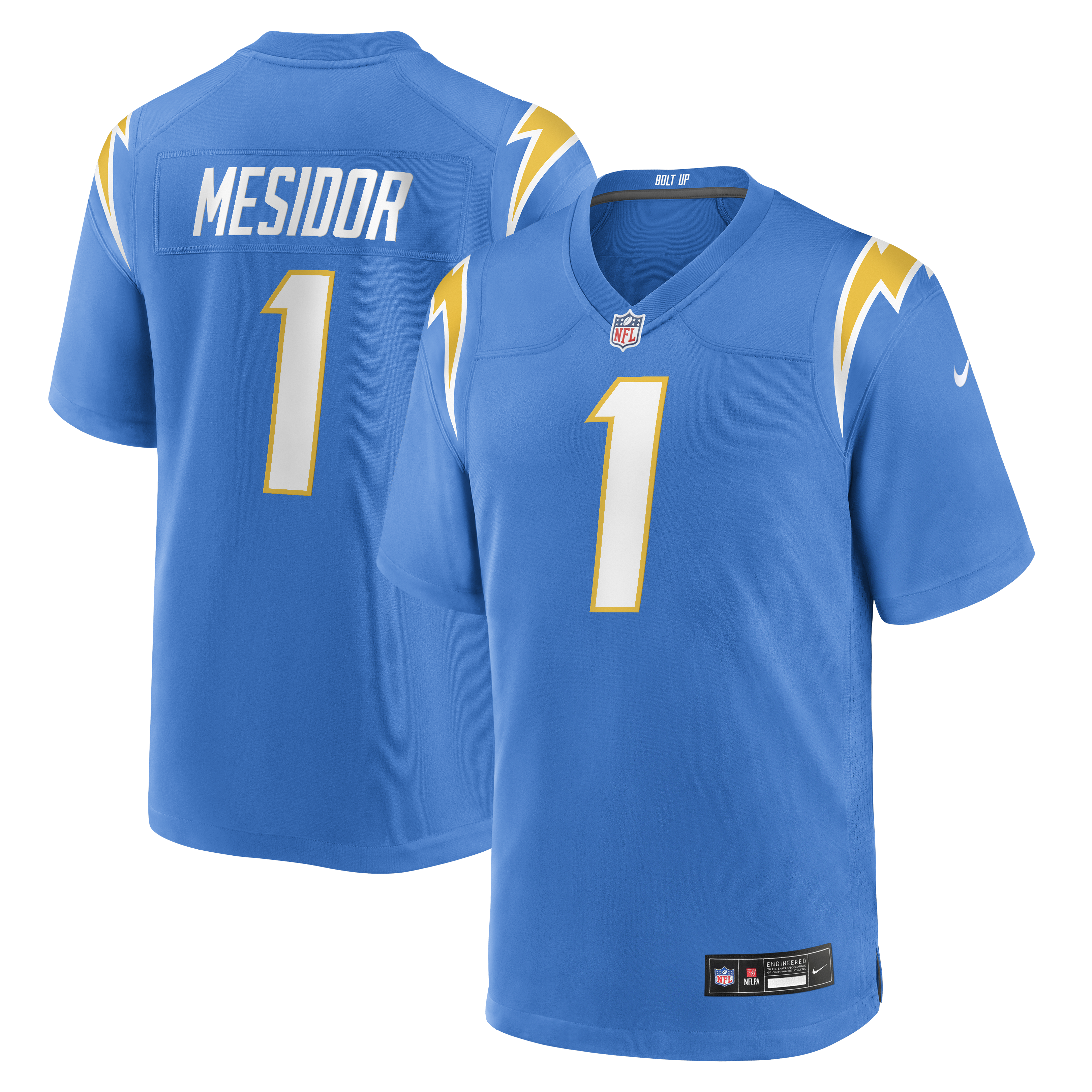 Akheem Mesidor Los Angeles Chargers 2026 NFL Draft First Round Pick No. 22 Team Game Jersey - Powder Blue | Stitched Football Jersey TJS1782