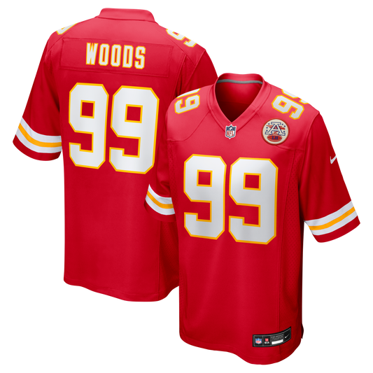 Peter Woods Kansas City Chiefs 2026 NFL Draft First Round Pick No. 29 Team Game Jersey - Red | Stitched Football Jersey TJS1786