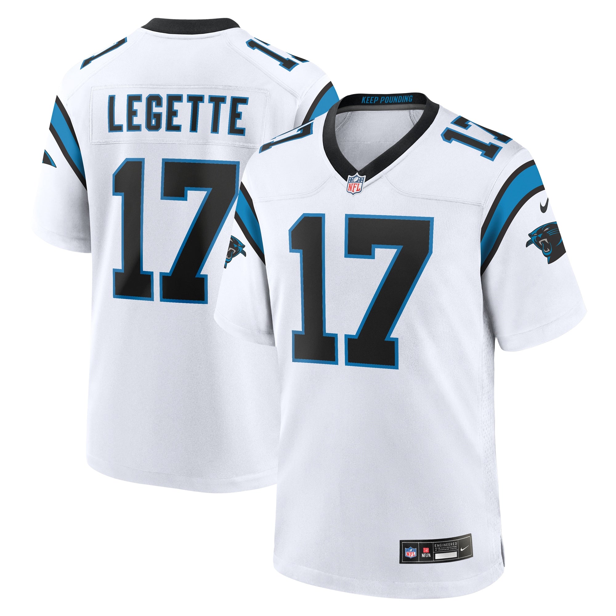 Xavier Legette Carolina Panthers Game Jersey - White | Stitched Football Jersey TJS1826