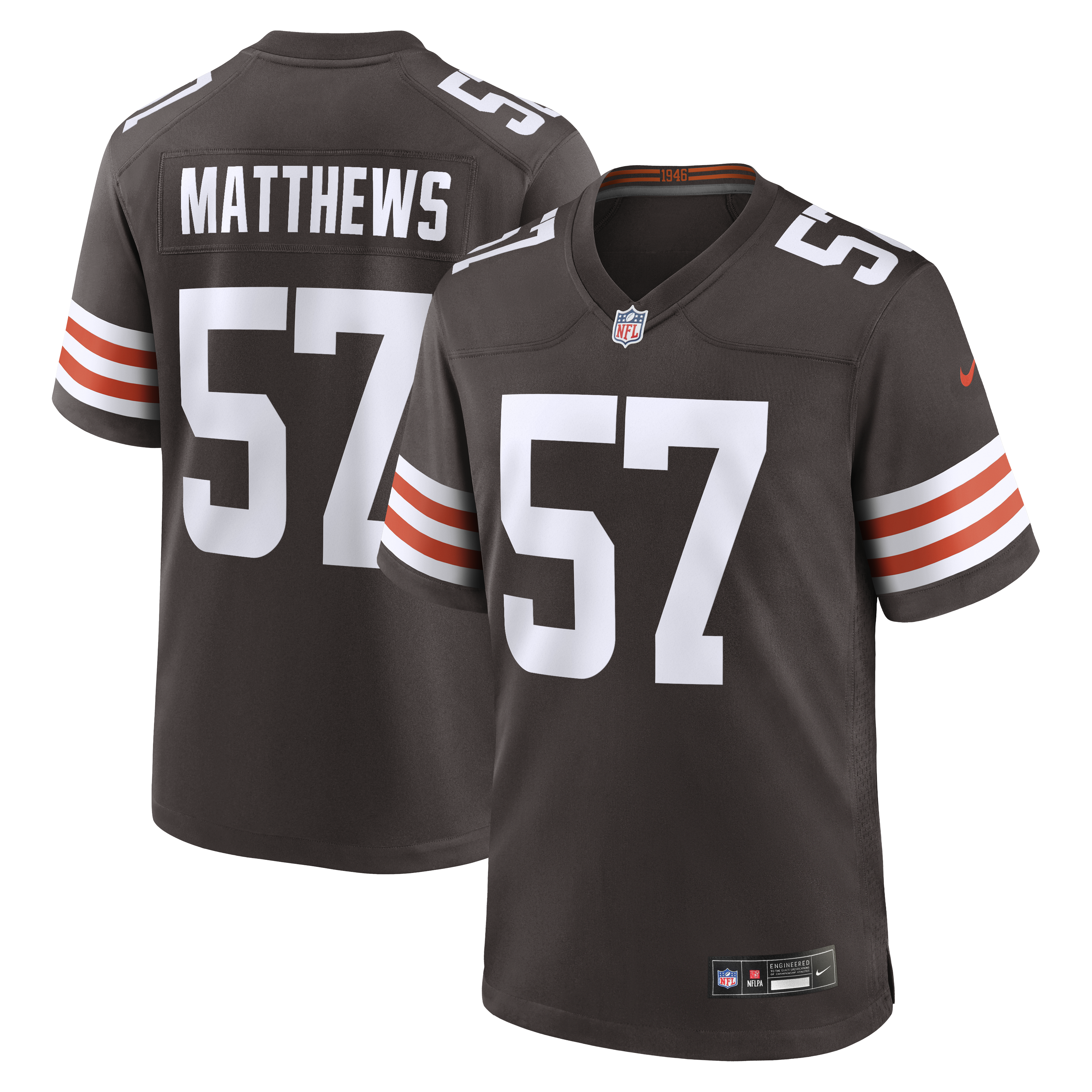 Clay Matthews Cleveland Browns Game Retired Player Jersey - Brown | Stitched Football Jersey TJS1967