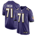 Carson Vinson Baltimore Ravens Team Game Jersey - Purple | Stitched Football Jersey TJS2093