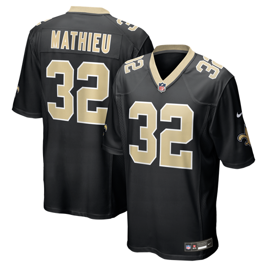 Tyrann Mathieu New Orleans Saints Game Jersey - Black | Stitched Football Jersey TJS1987