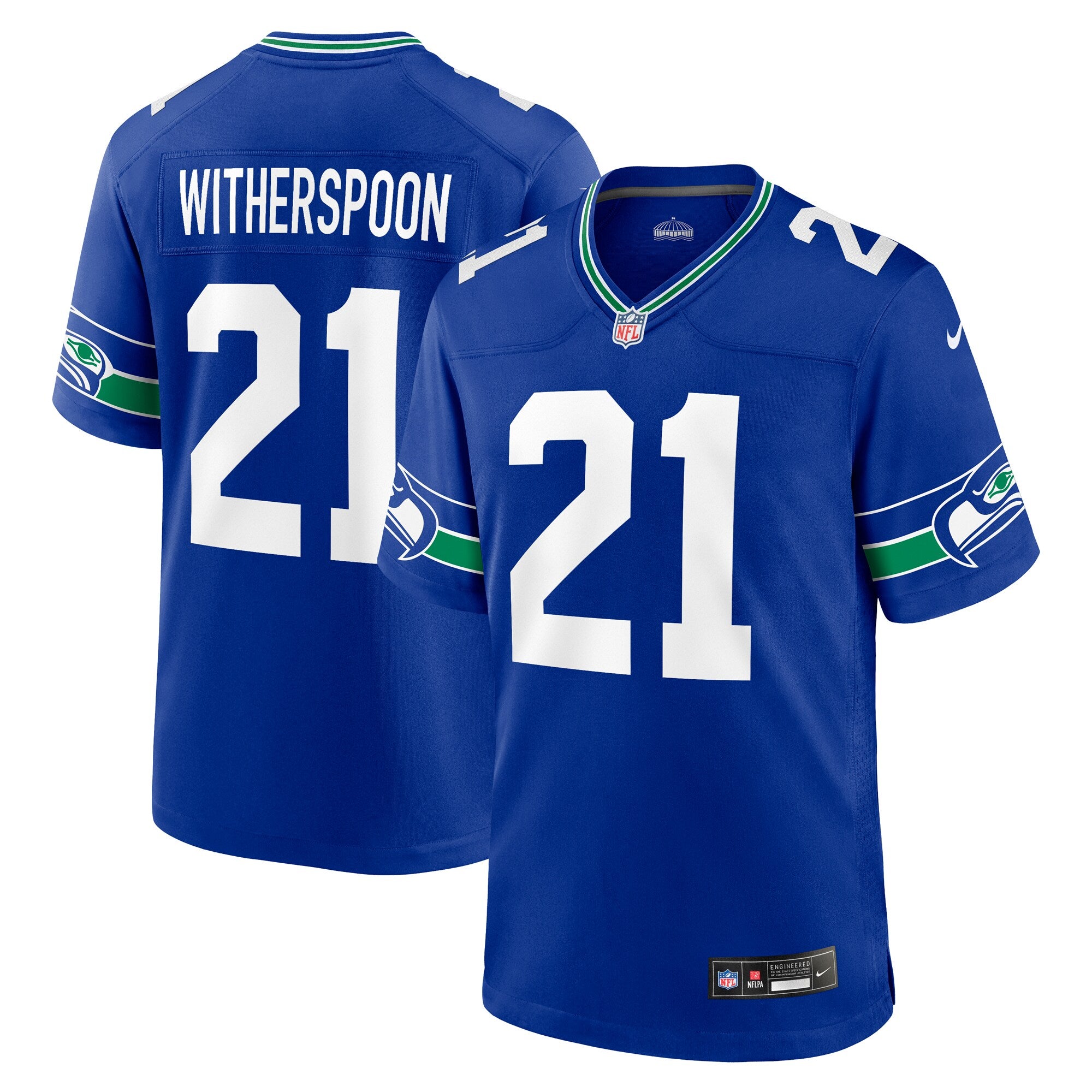 Devon Witherspoon Seattle Seahawks Throwback Player Game Jersey - Royal | Stitched Football Jersey TJS2048