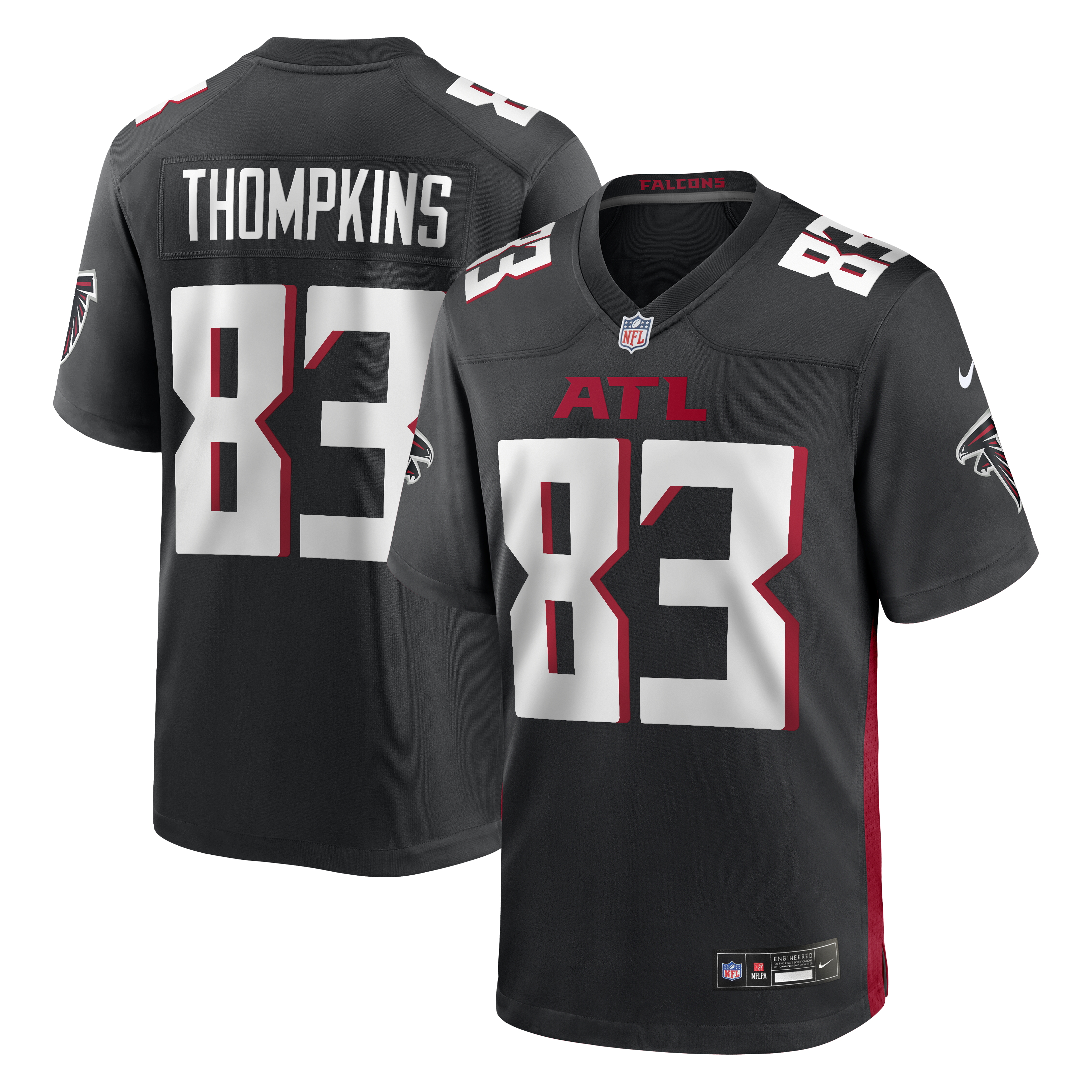 Deven Thompkins Atlanta Falcons Team Game Jersey - Black | Stitched Football Jersey TJS1976