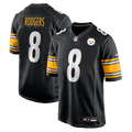 Aaron Rodgers Pittsburgh Steelers Game Jersey - Black | Stitched Football Jersey TJS1986