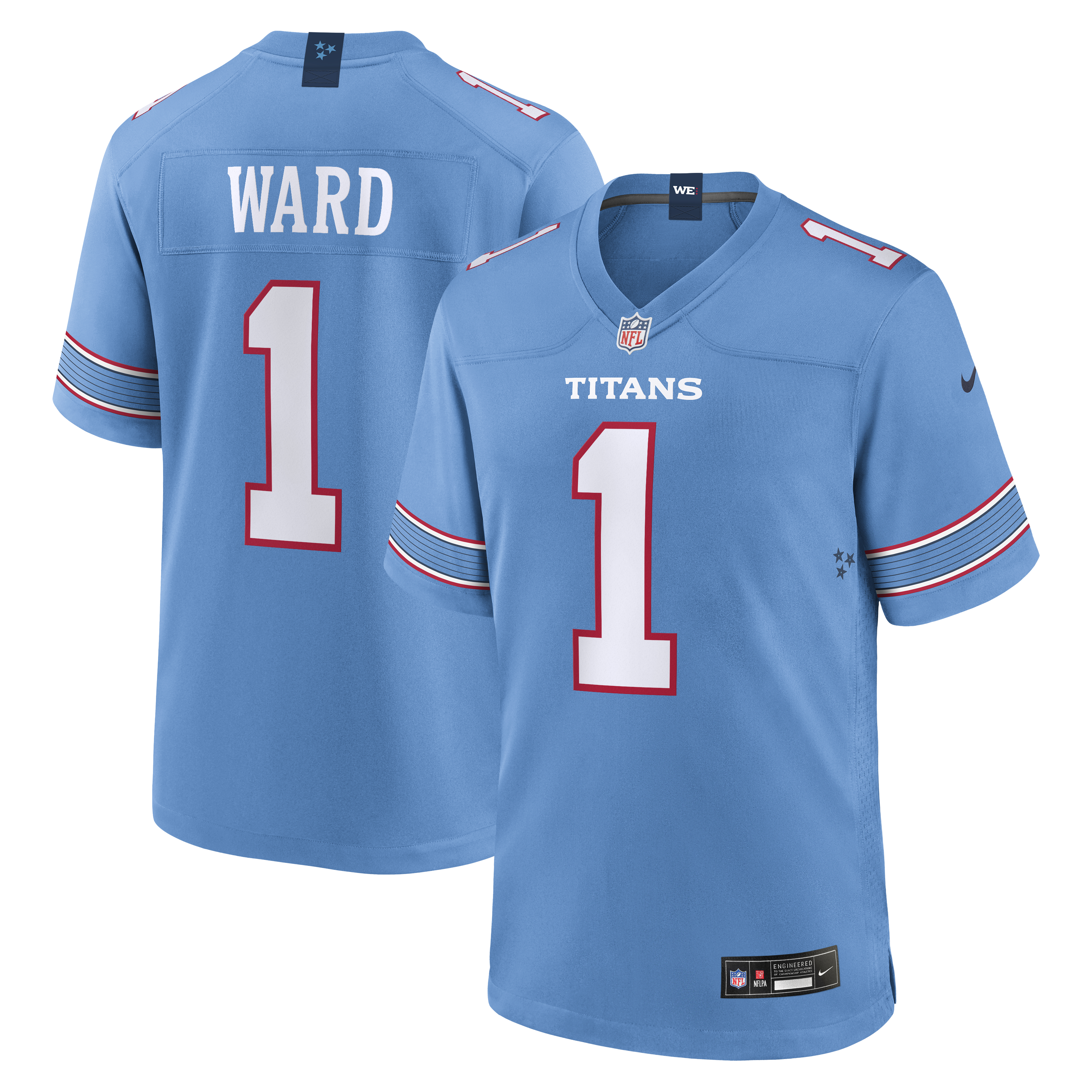 Cameron Ward Tennessee Titans Game Jersey - Light Blue | Stitched Football Jersey TJS2006