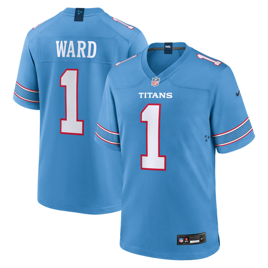 Cameron Ward Tennessee Titans Game Jersey - Light Blue | Stitched Football Jersey TJS2006