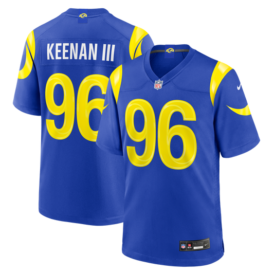 Tim Keenan III Los Angeles Rams Team Game Jersey - Royal | Stitched Football Jersey TJS2014