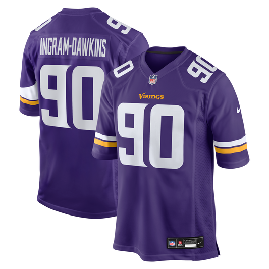 Tyrion Ingram-Dawkins Minnesota Vikings Team Game Jersey - Purple | Stitched Football Jersey TJS1944