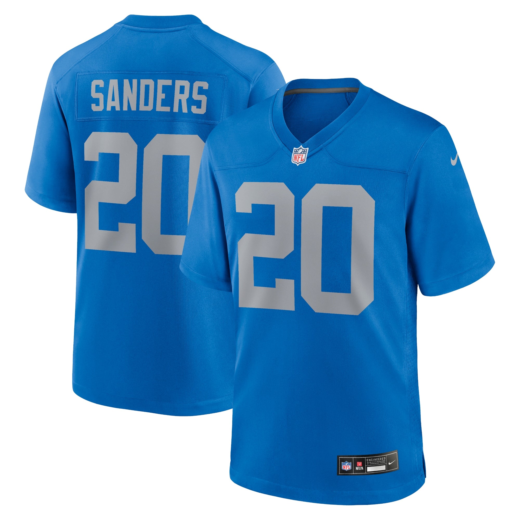 Barry Sanders Detroit Lions Alternate Game Jersey - Blue | Stitched Football Jersey TJS2110