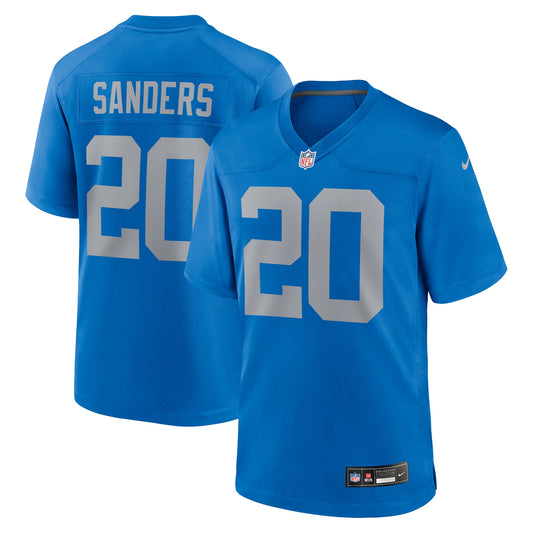 Barry Sanders Detroit Lions Alternate Game Jersey - Blue | Stitched Football Jersey TJS2110
