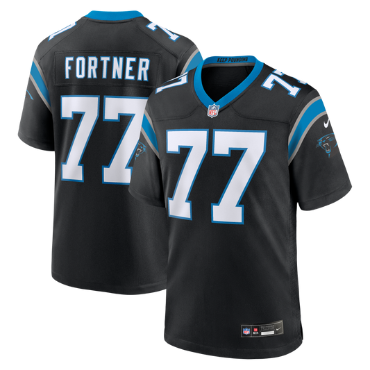 Luke Fortner Carolina Panthers Team Game Jersey - Black | Stitched Football Jersey TJS1996