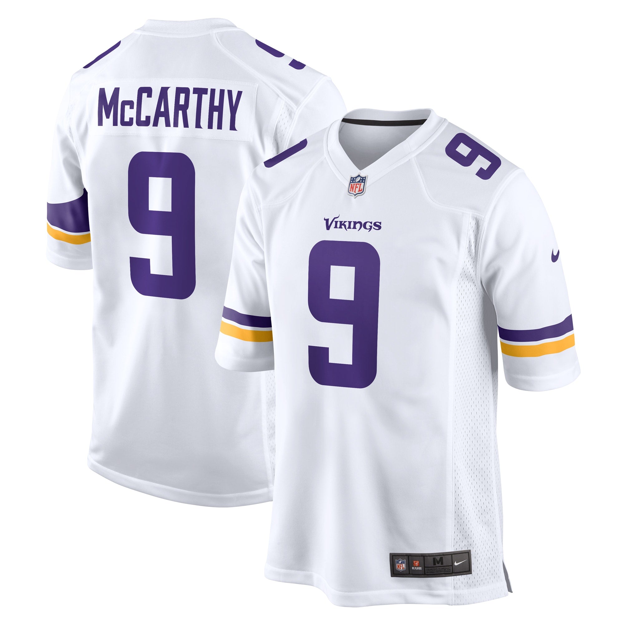 J.J. McCarthy Minnesota Vikings Game Jersey - White | Stitched Football Jersey TJS2197