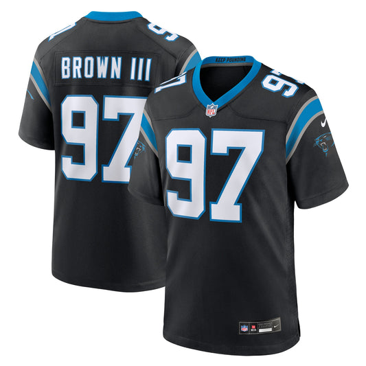 Bobby Brown III Carolina Panthers Team Game Jersey - Black | Stitched Football Jersey TJS2031