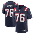 Morgan Moses New England Patriots Team Game Jersey - Navy | Stitched Football Jersey TJS2123