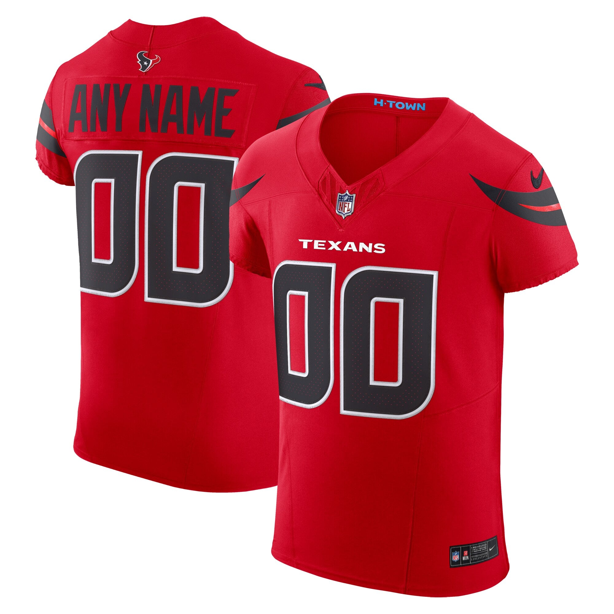 Houston Texans Alternate Vapor F.U.S.E. Elite Custom Jersey - Red | Stitched Football Jersey TJS1972