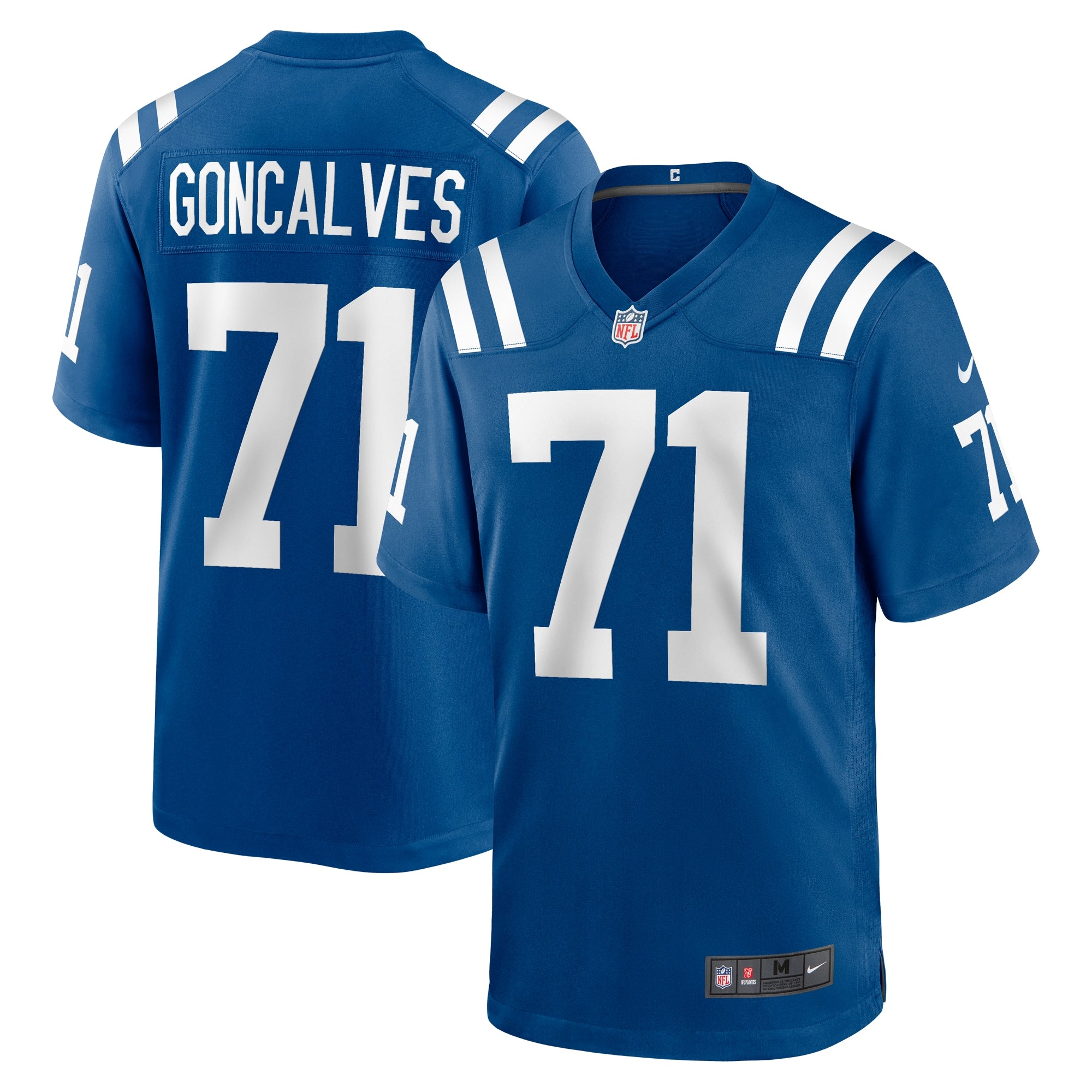 Matt Goncalves Indianapolis Colts Game Jersey - Royal | Stitched Football Jersey TJS1961