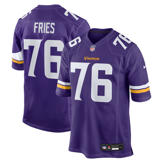 Will Fries Minnesota Vikings Team Game Jersey - Purple | Stitched Football Jersey TJS2029