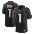 Number 1 Groom Atlanta Falcons Game Jersey - Black | Stitched Football Jersey TJS2180