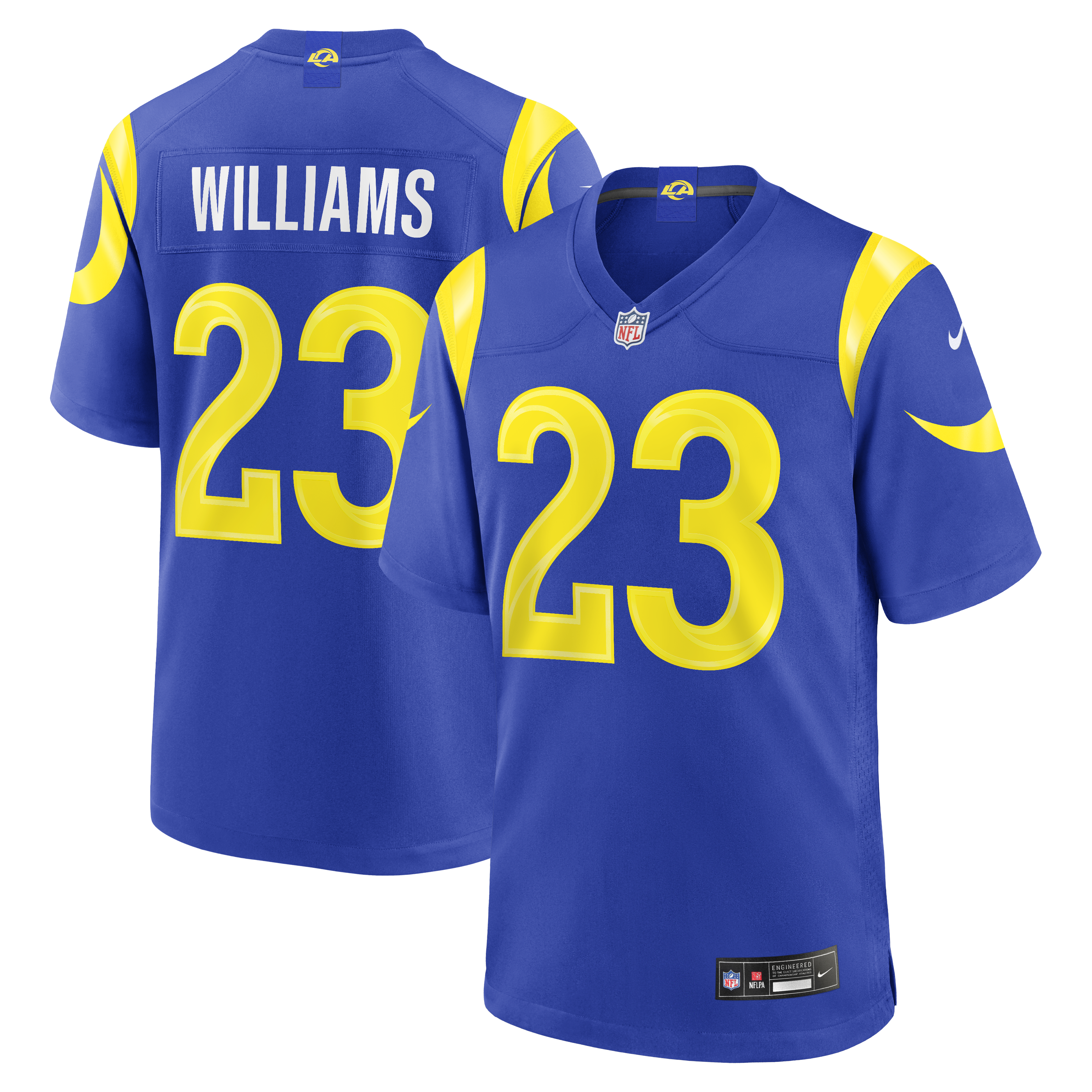 Kyren Williams Los Angeles Rams Team Game Player Jersey - Royal | Stitched Football Jersey TJS2027