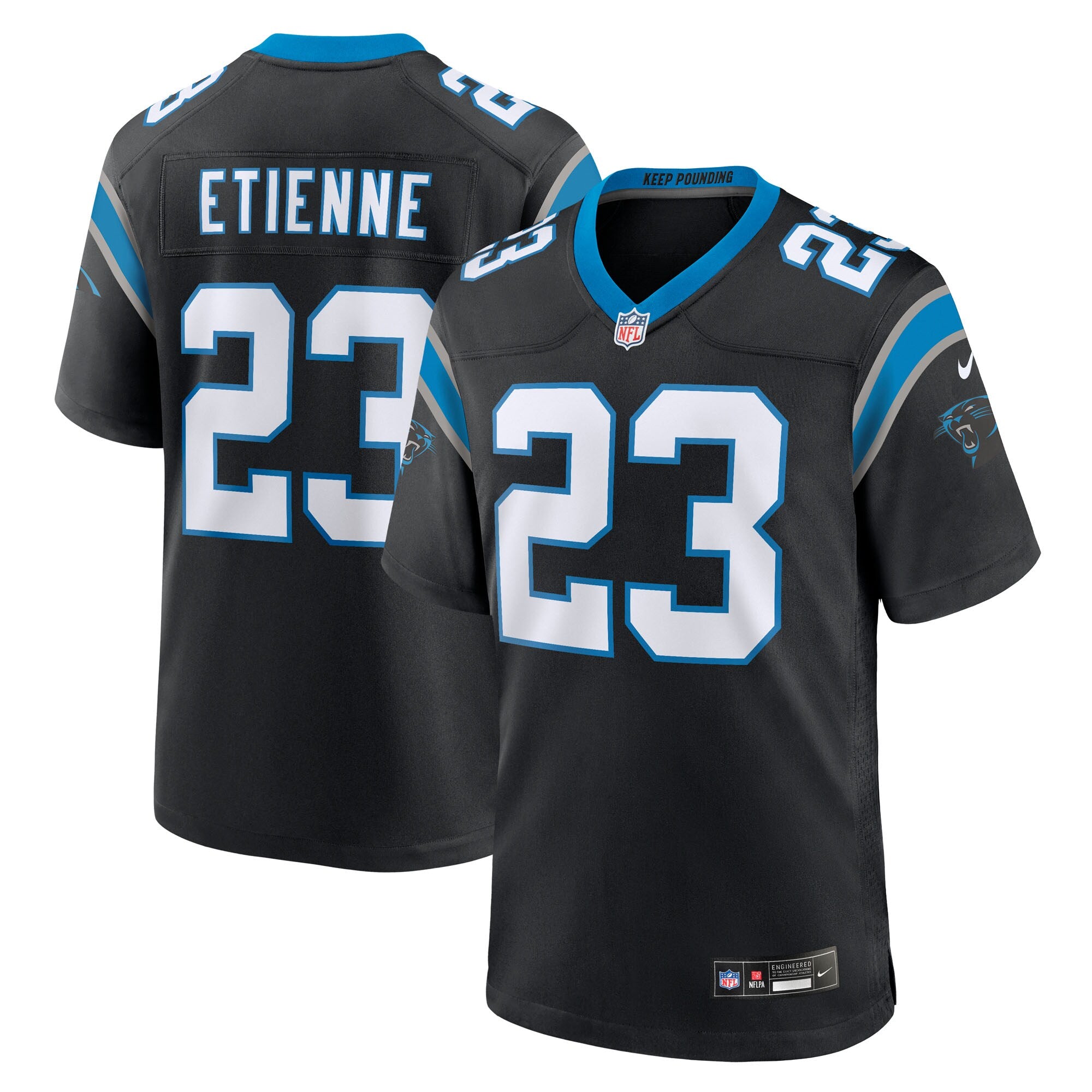 Trevor Etienne Carolina Panthers Team Game Jersey - Black | Stitched Football Jersey TJS2122