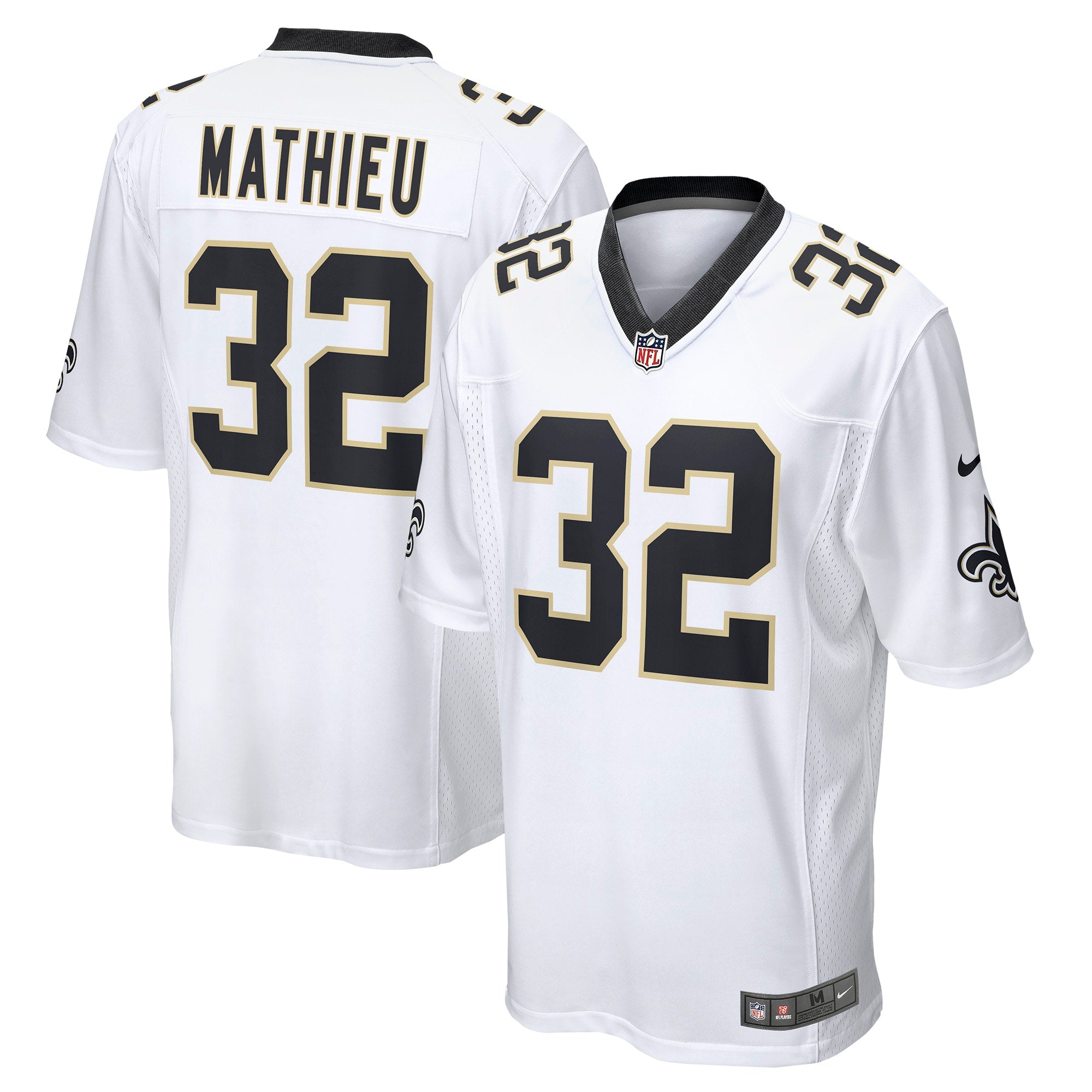Tyrann Mathieu New Orleans Saints Game Jersey - White | Stitched Football Jersey TJS2038