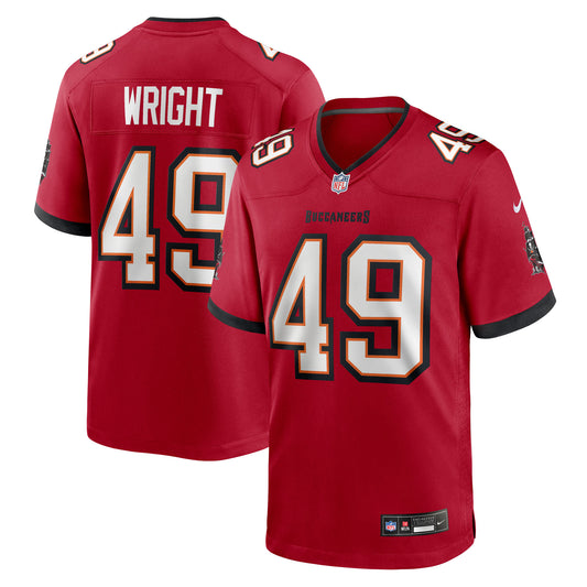 Owen Wright Tampa Bay Buccaneers Team Game Jersey - Red | Stitched Football Jersey TJS1935