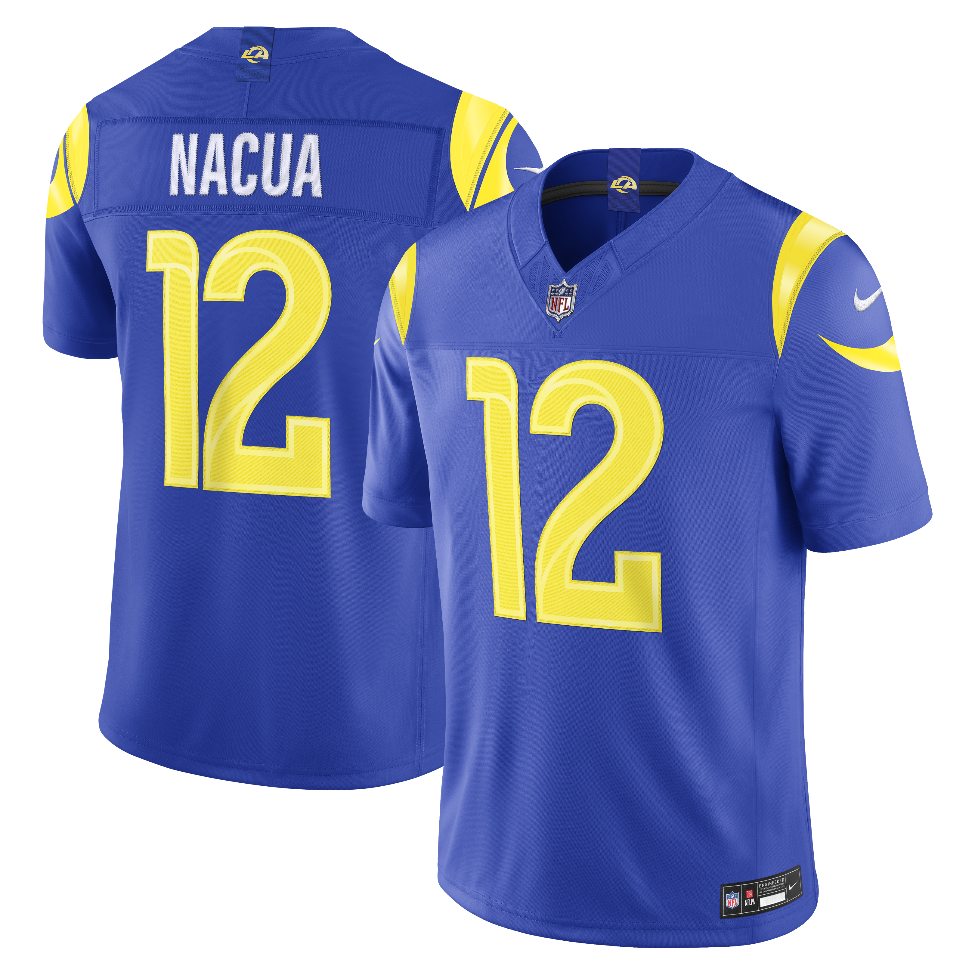 Puka Nacua Los Angeles Rams Vapor F.U.S.E. Stitched Limited Jersey - Royal | Stitched Football Jersey TJS2078