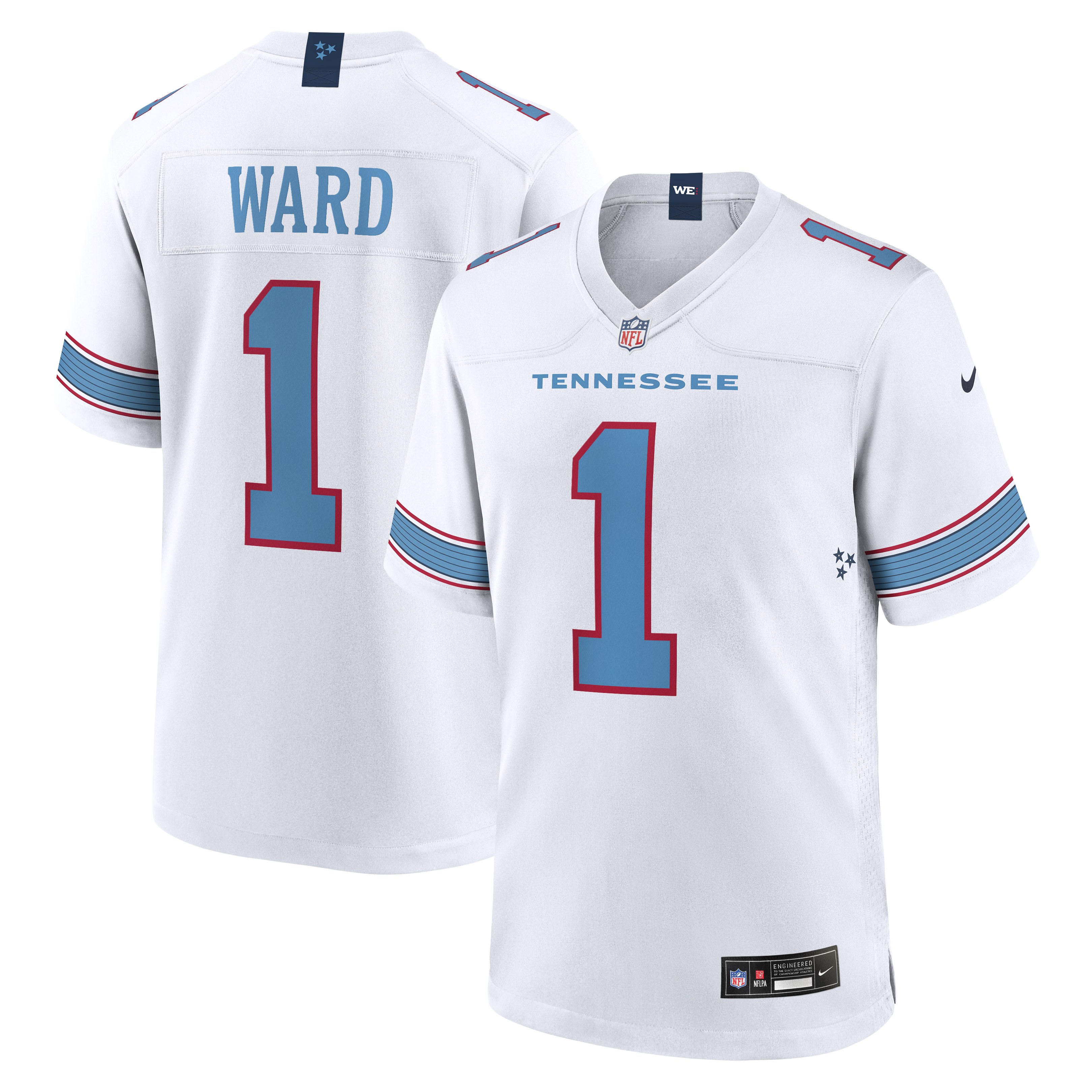 Cameron Ward Tennessee Titans Game Jersey - White | Stitched Football Jersey TJS2190