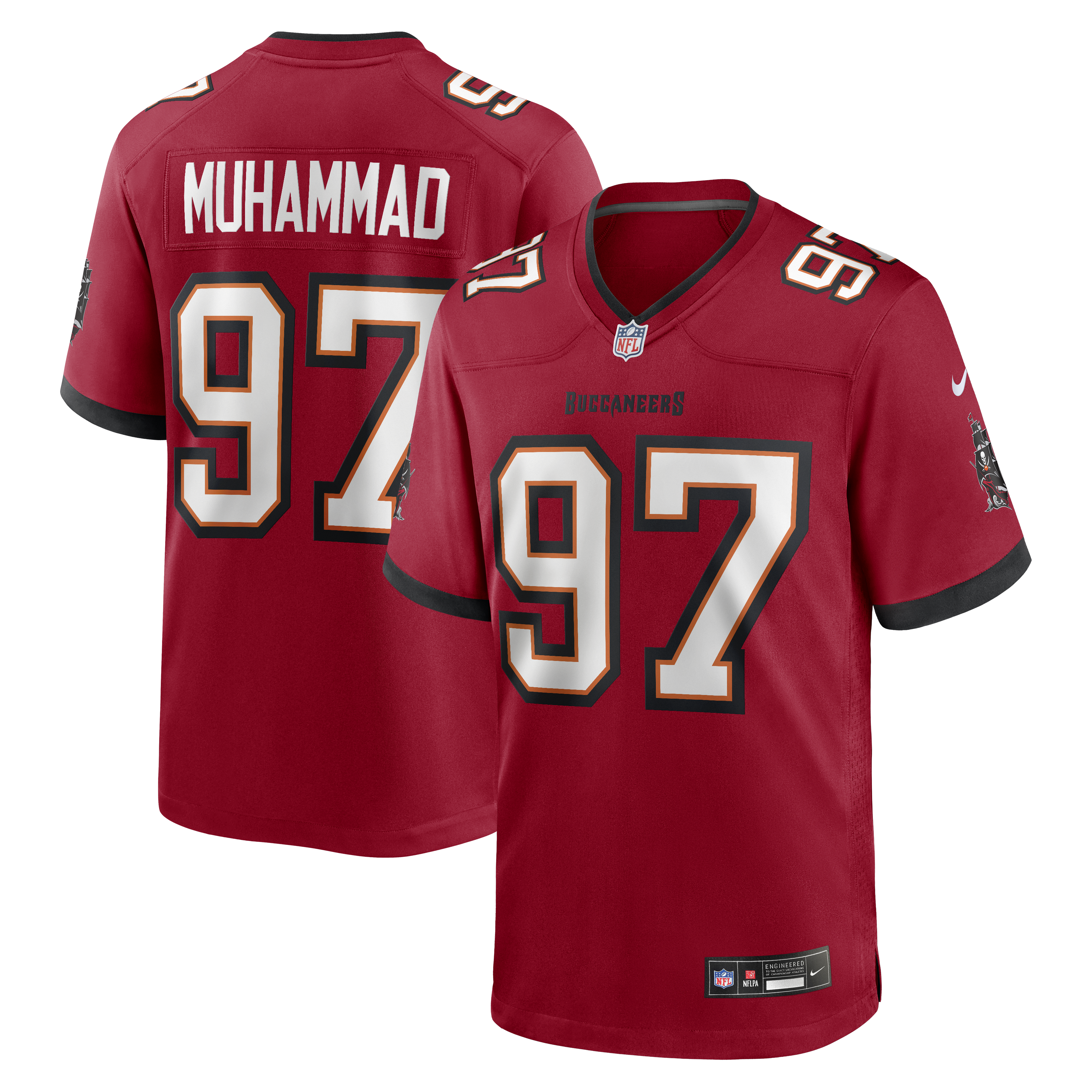 Al-Quadin Muhammad Tampa Bay Buccaneers Team Game Jersey - Red | Stitched Football Jersey TJS2185