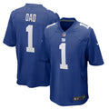 Number 1 Dad New York Giants Game Jersey - Royal | Stitched Football Jersey TJS2039