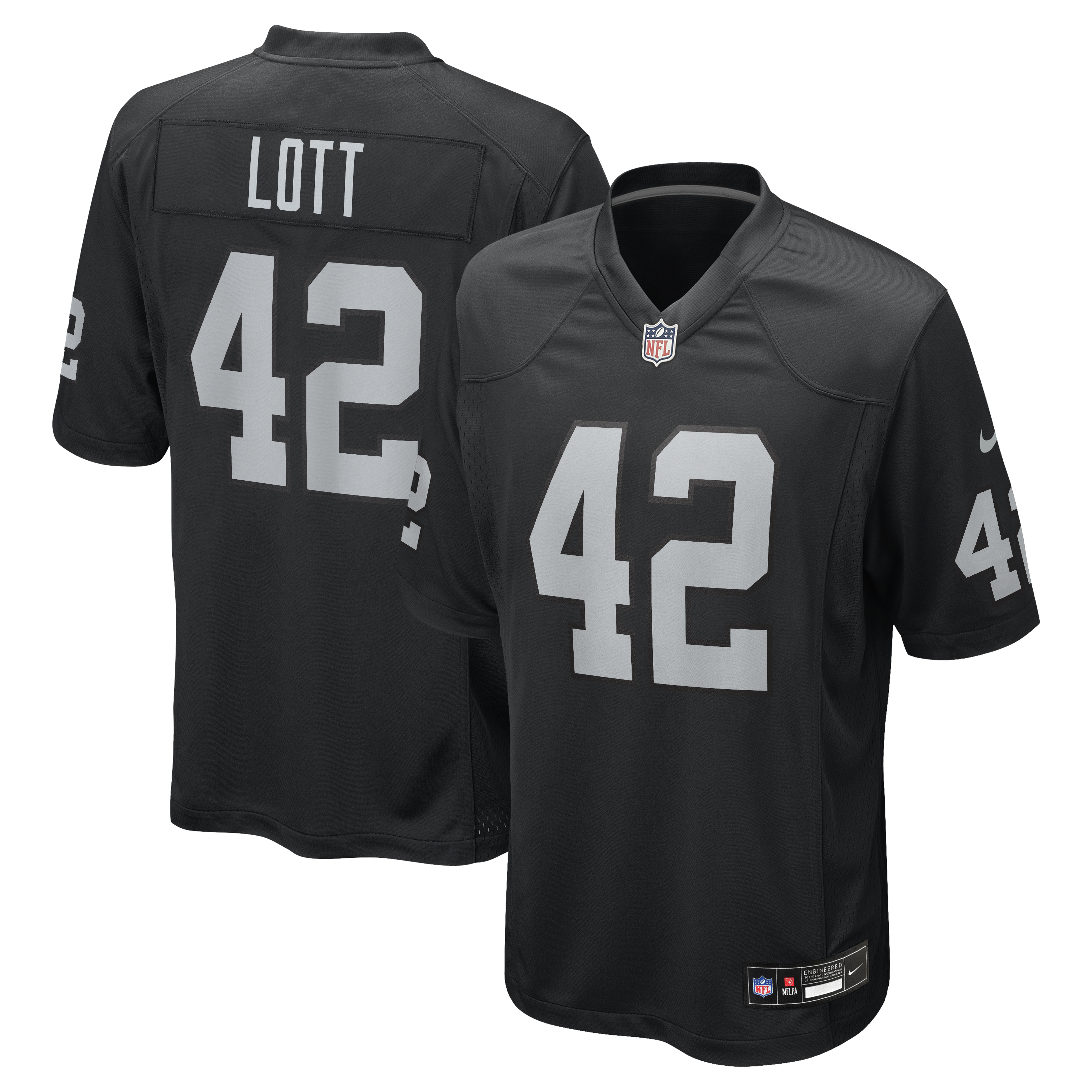 Ronnie Lott Las Vegas Raiders Game Retired Player Jersey - Black | Stitched Football Jersey TJS2092