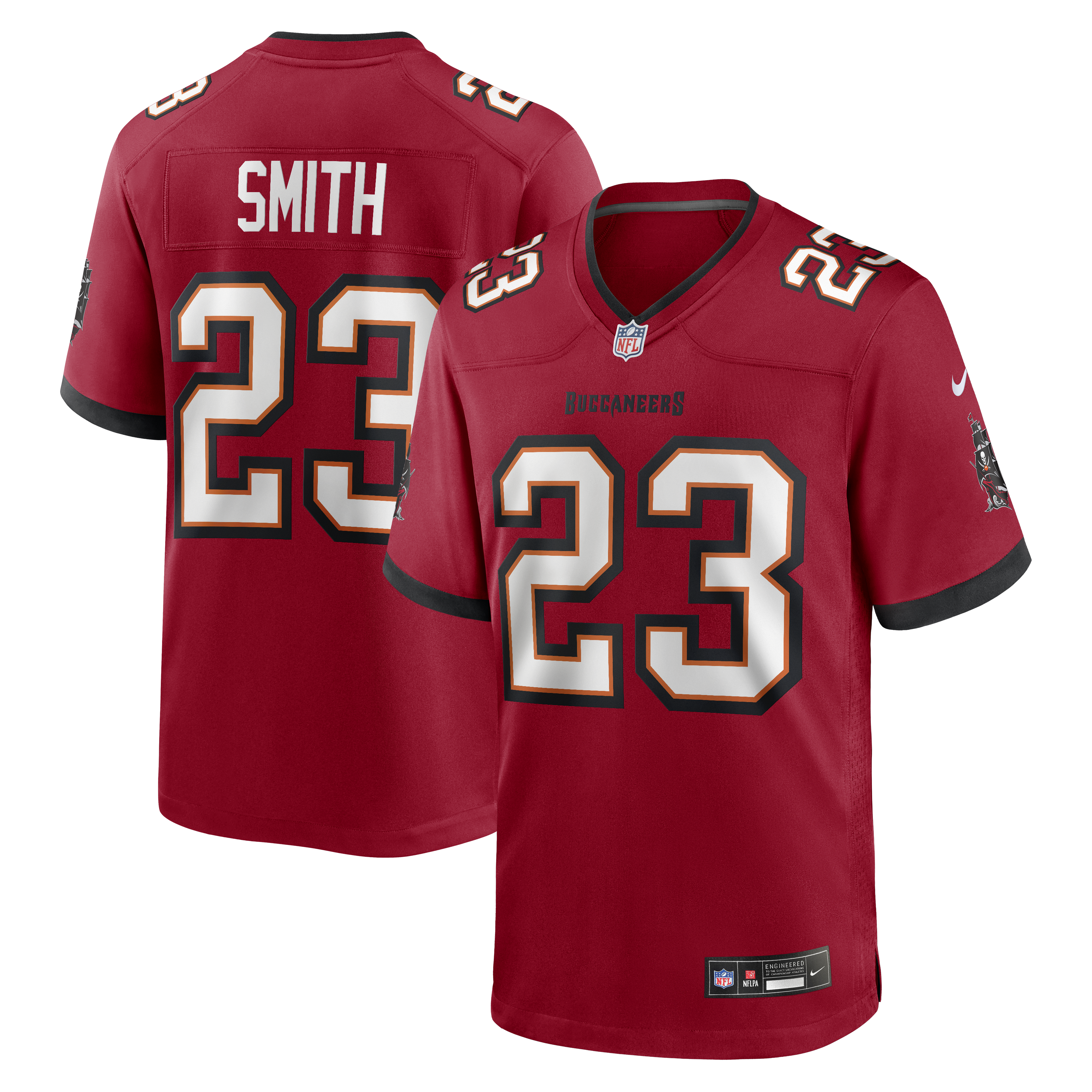 Tykee Smith Tampa Bay Buccaneers Game Jersey - Red | Stitched Football Jersey TJS2089