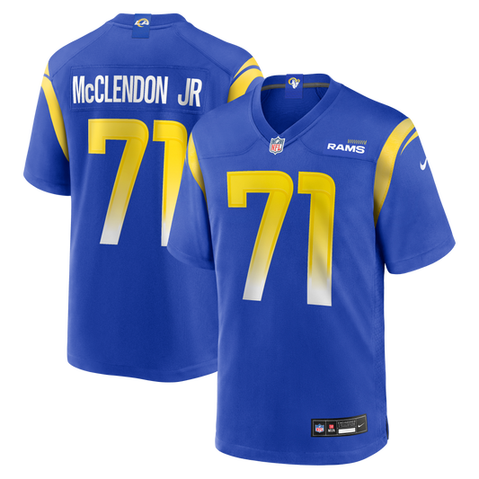 Warren McClendon Jr. Los Angeles Rams Team Game Jersey - Royal | Stitched Football Jersey TJS2176