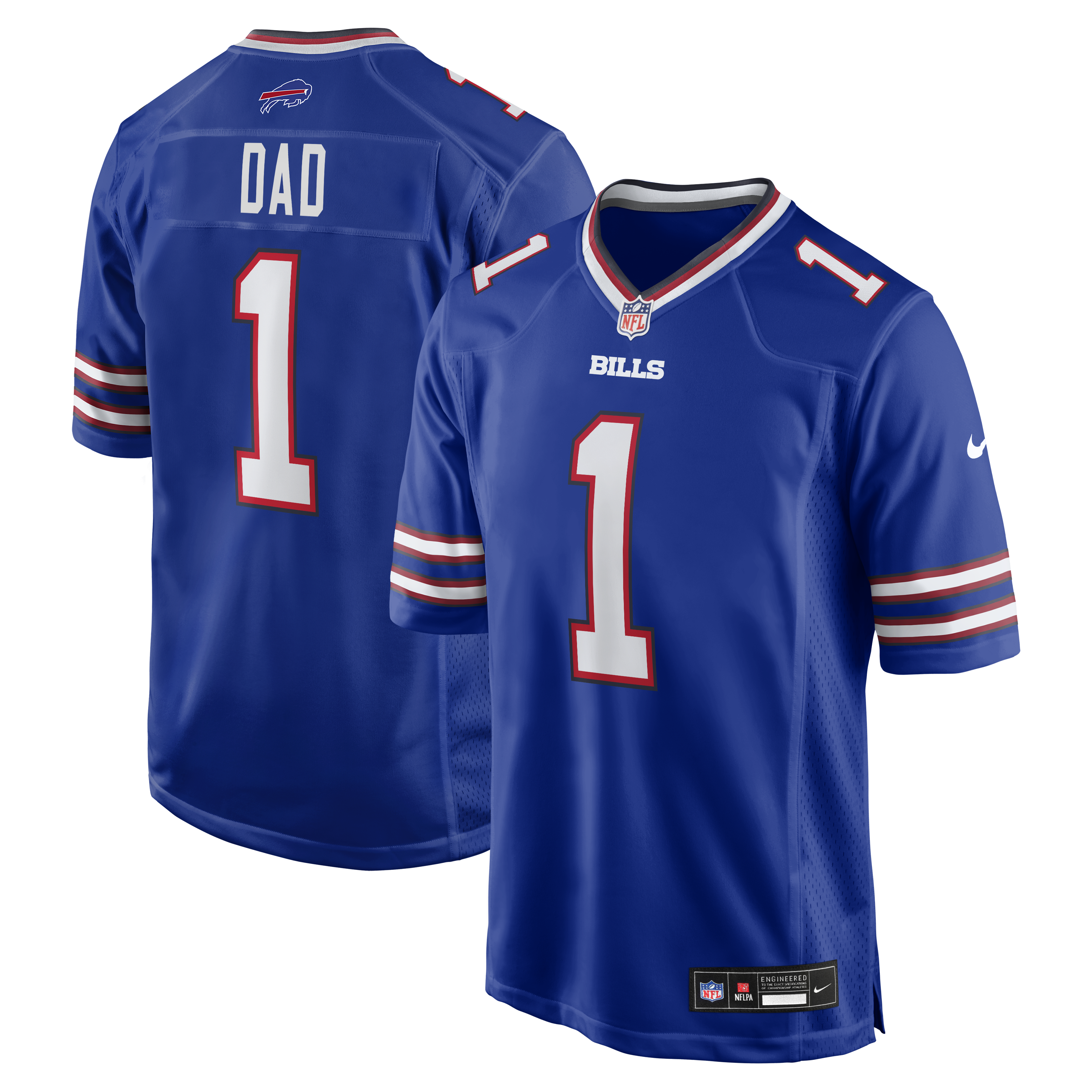 Number 1 Dad Buffalo Bills Game Jersey - Royal | Stitched Football Jersey TJS2137