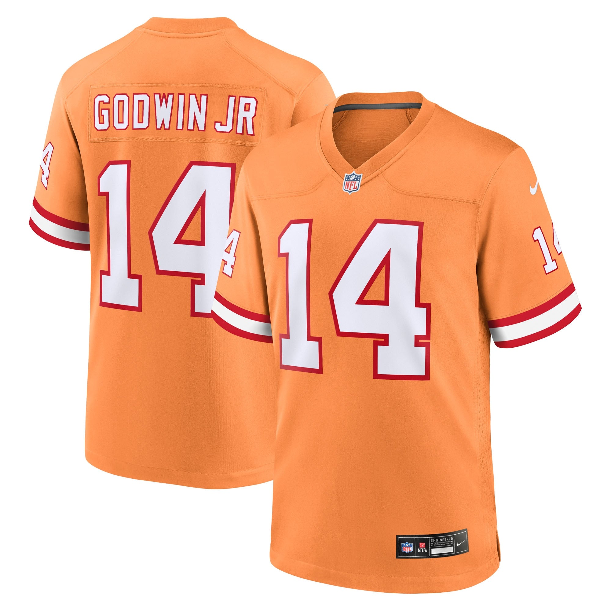 Chris Godwin Jr. Tampa Bay Buccaneers Alternate Game Player Jersey - Orange | Stitched Football Jersey TJS2184