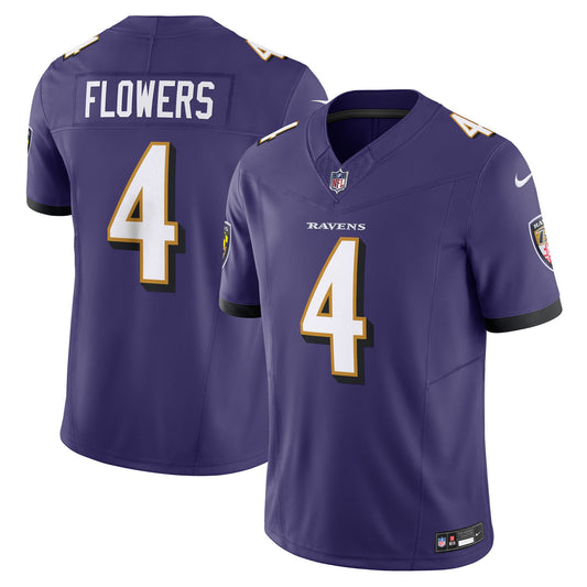 Zay Flowers Baltimore Ravens Vapor F.U.S.E. Limited Jersey - Purple | Stitched Football Jersey TJS2097