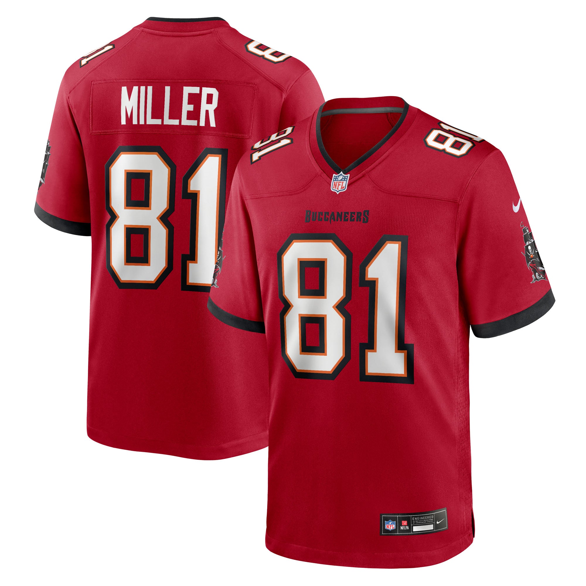 Ryan Miller Tampa Bay Buccaneers Team Game Jersey - Red | Stitched Football Jersey TJS2094