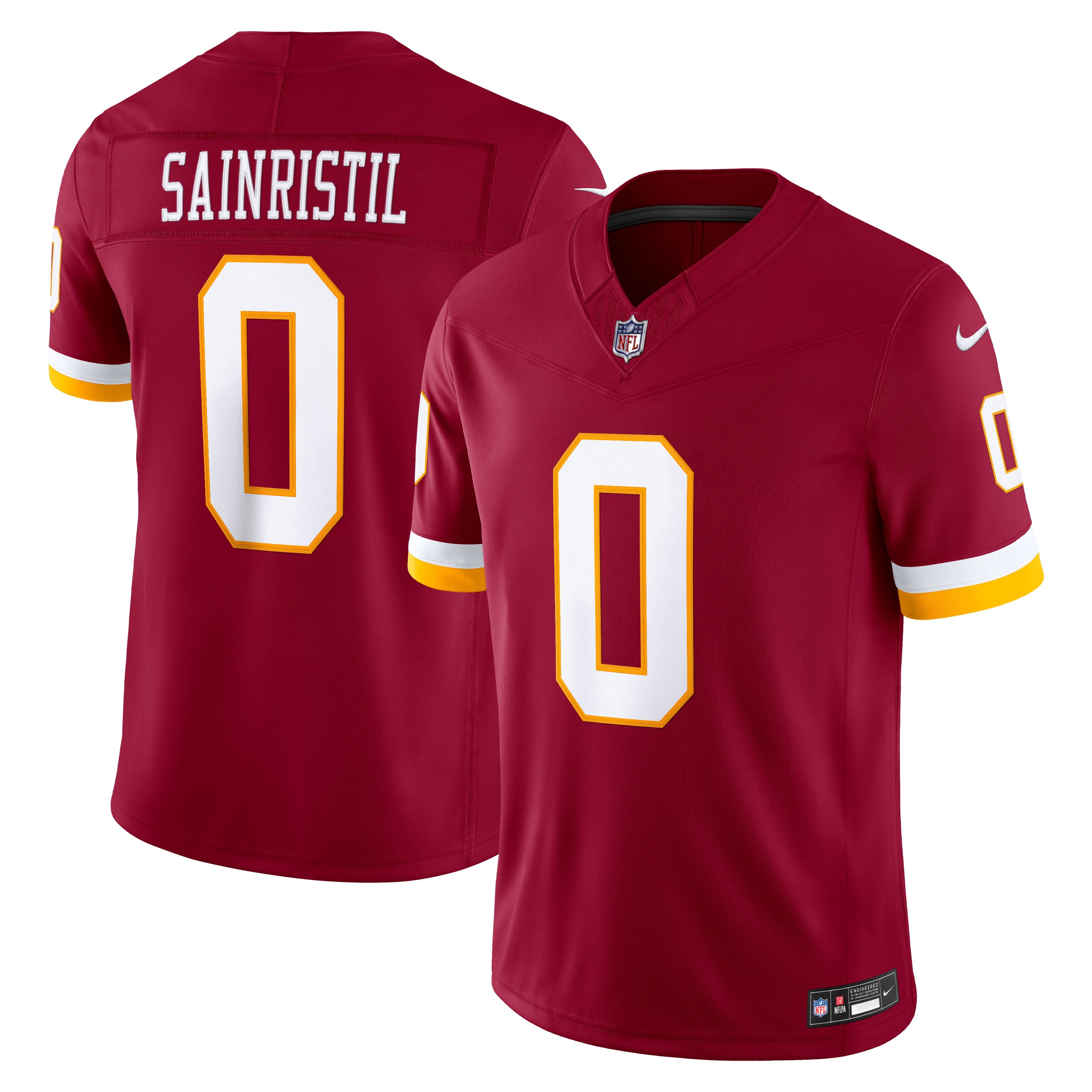 Mike Sainristil Washington Commanders Team Vapor F.U.S.E. Stitched Limited Jersey - Burgundy | Stitched Football Jersey TJS2009