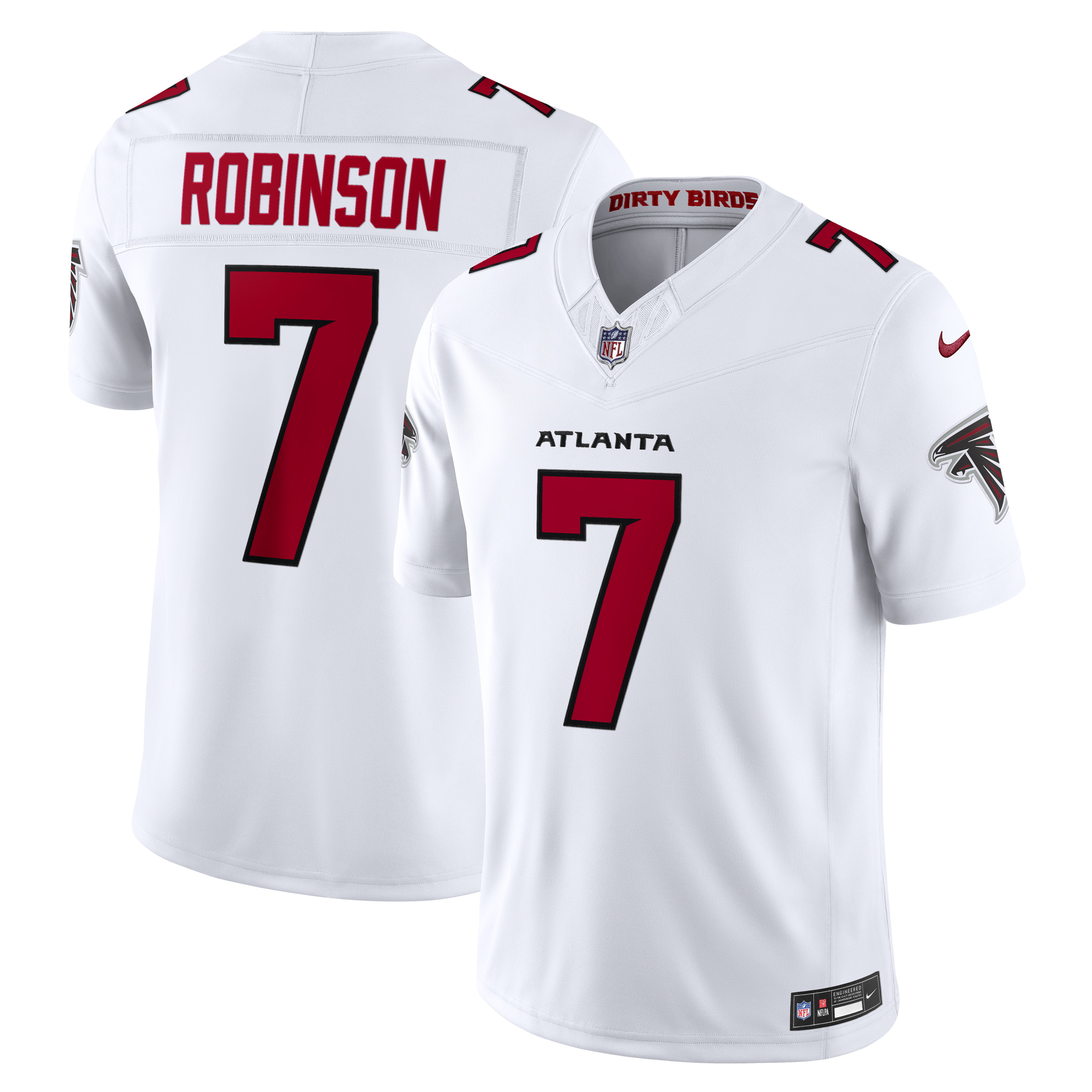 Bijan Robinson Atlanta Falcons Vapor F.U.S.E. Stitched Limited Jersey - White | Stitched Football Jersey TJS2041