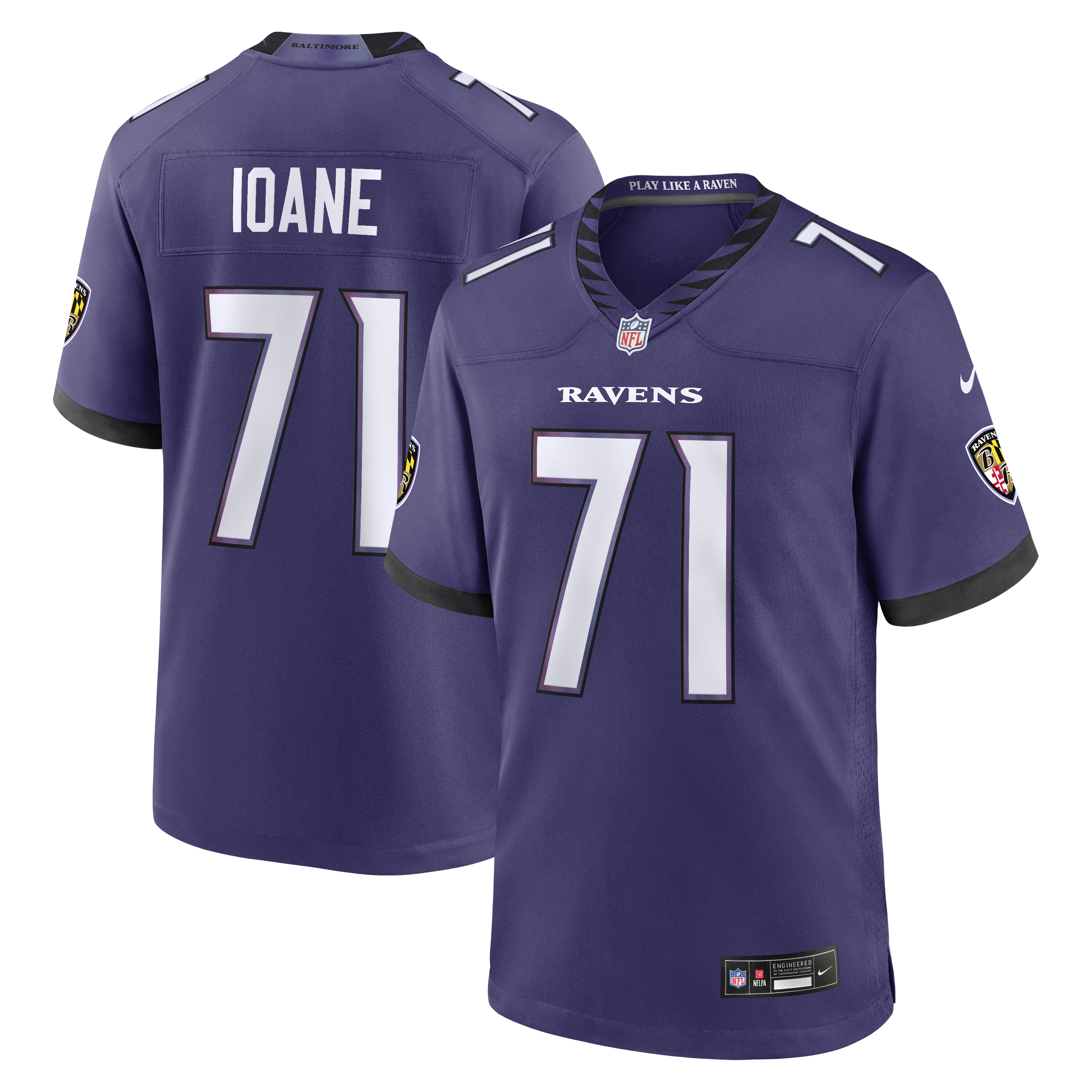 Olaivavega Ioane Baltimore Ravens 2026 NFL Draft First Round Pick No. 14 Team Game Jersey - Purple | Stitched Football Jersey TJS2196