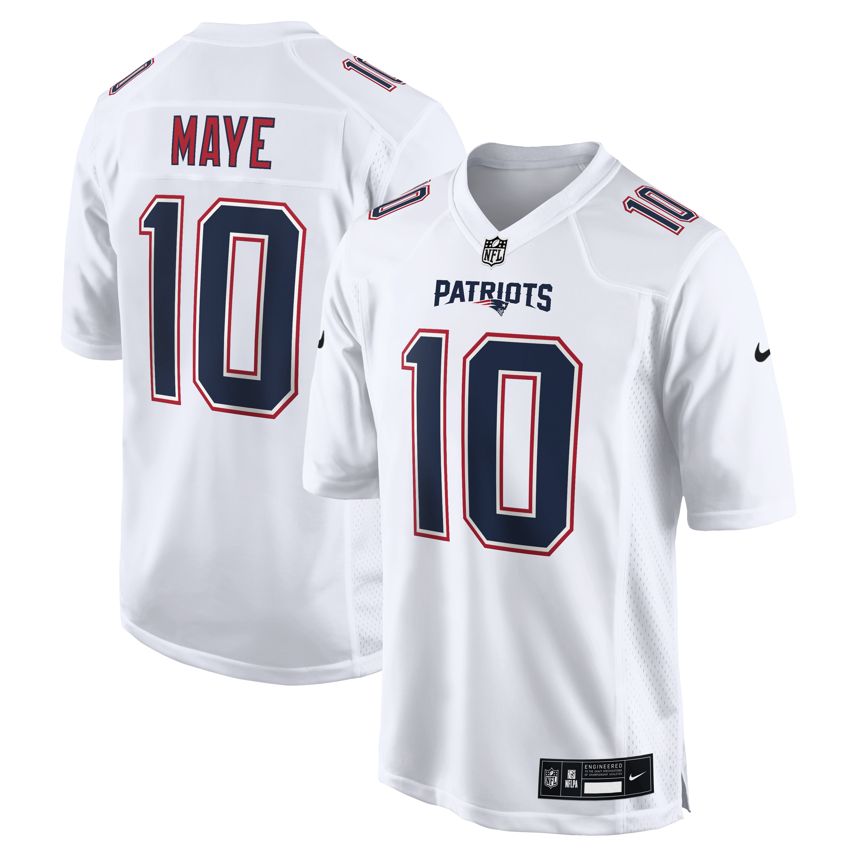 Drake Maye New England Patriots Game Jersey - Tundra White | Stitched Football Jersey TJS2095