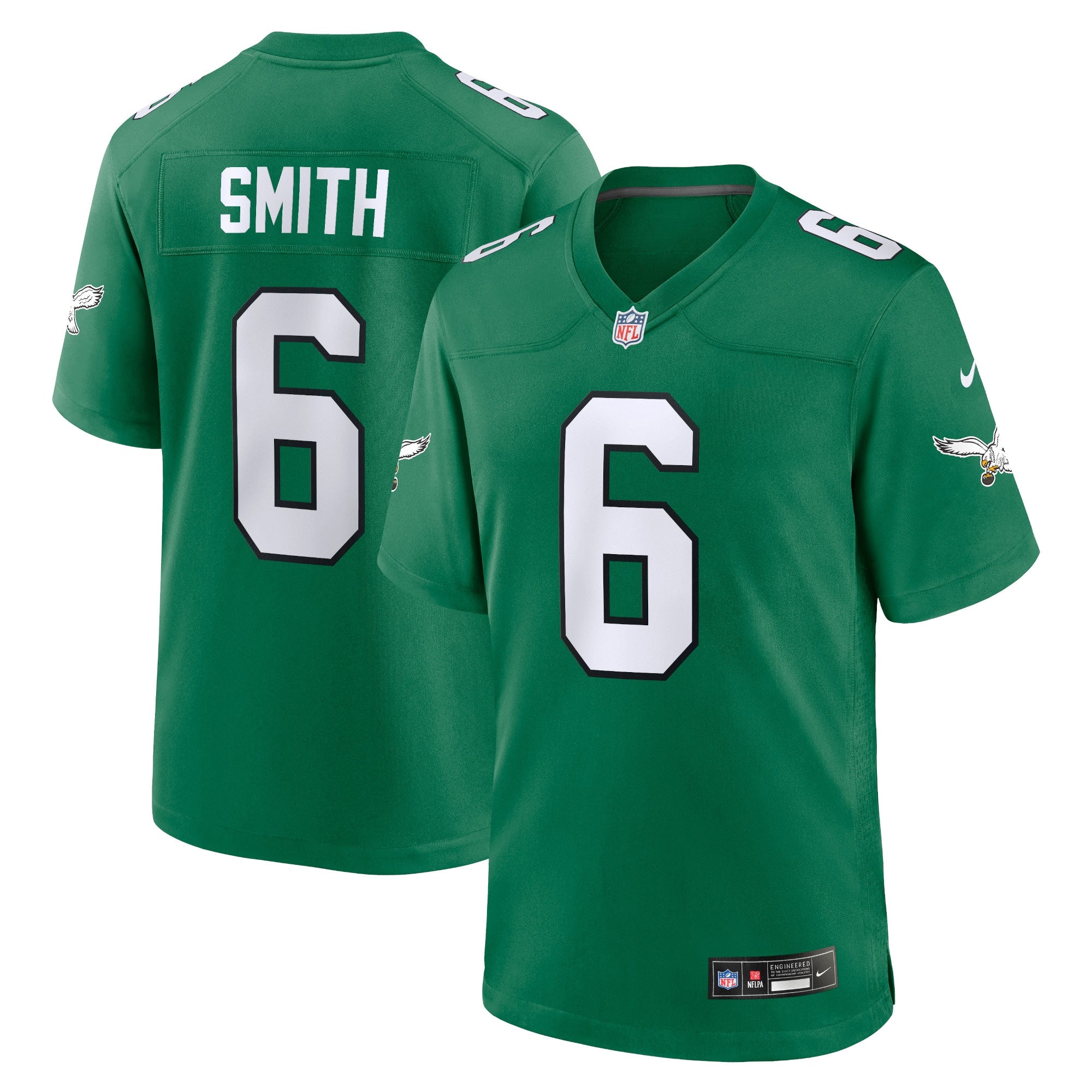 DeVonta Smith Philadelphia Eagles Alternate Game Player Jersey - Kelly Green | Stitched Football Jersey TJS2139