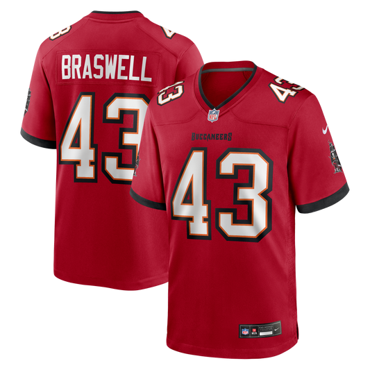 Chris Braswell Tampa Bay Buccaneers Game Jersey - Red | Stitched Football Jersey TJS2150
